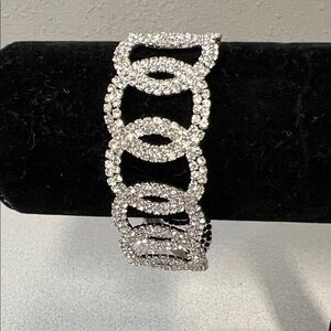 Icing Silver Crystal Loop Bracelet